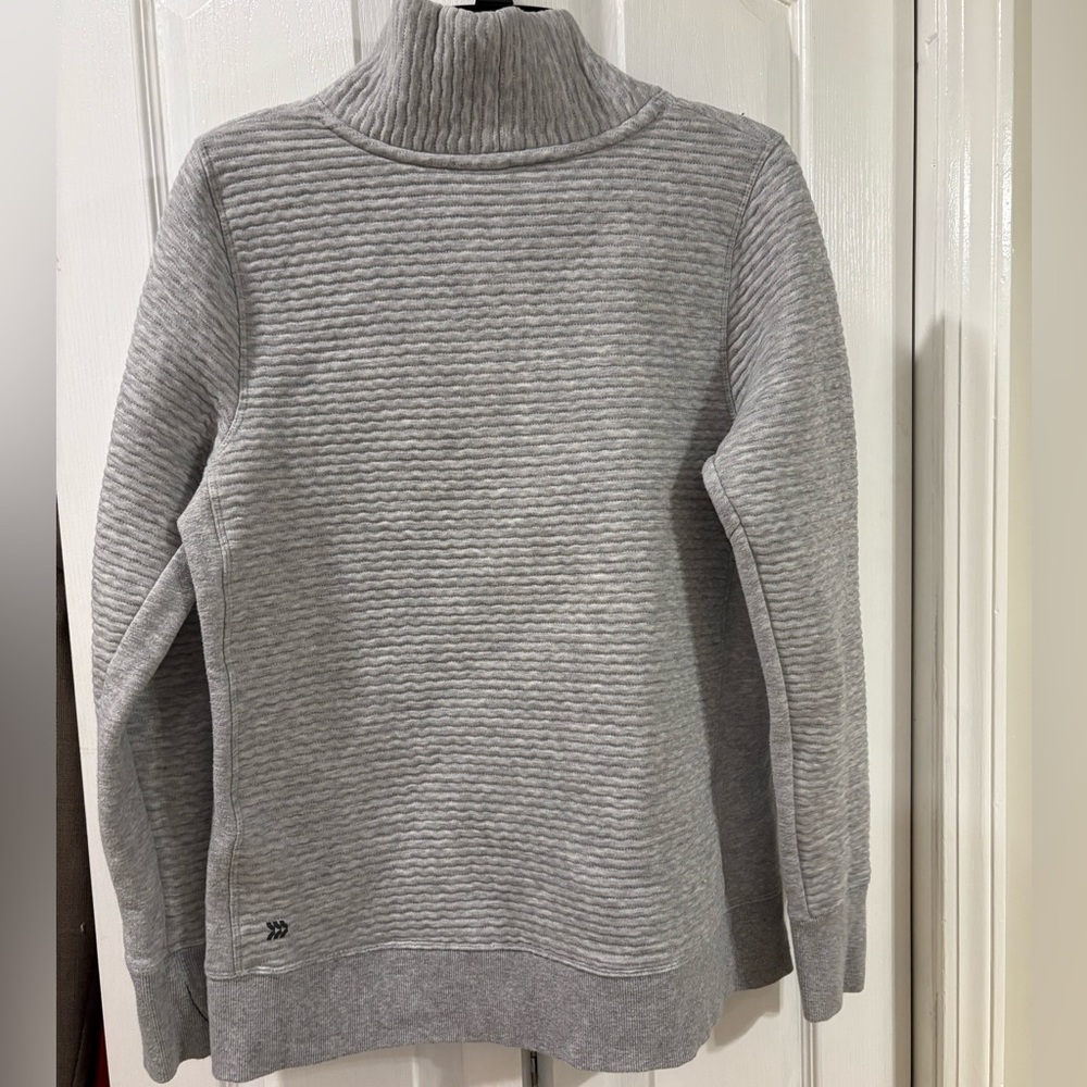 Gray Women's Turtleneck Sweatshirt - Picture 5 of 7